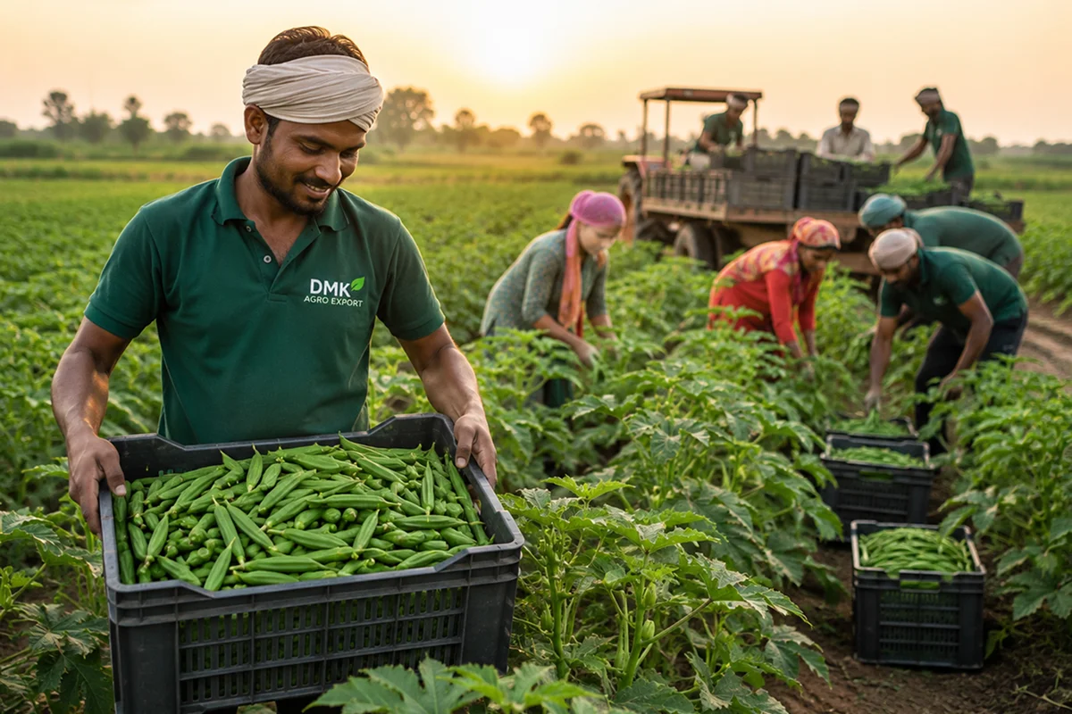 Fresh Indian fruits and vegetables ready for export